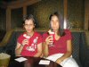 Trying the Singapore Slings like good tourists