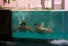 Angela and Andy in the aquarium pool