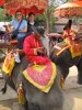 Ben and Holly on their first elephant ride